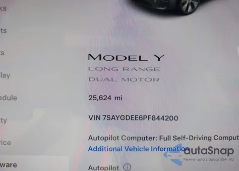 2023 Tesla Model Y Awd/Long Range Dual Motor All-Wheel Drive from USA, damaged, VIN 7SAYGDEE6PF844200